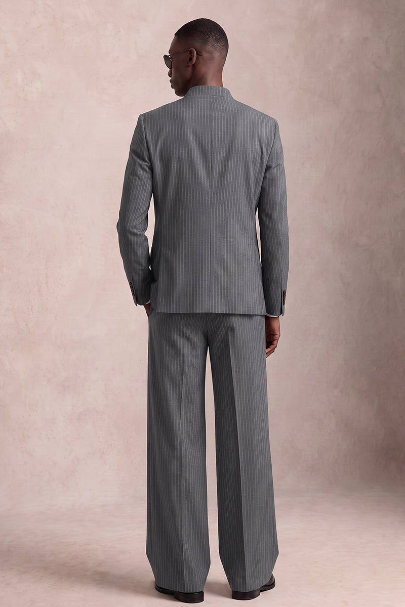 Gray 50% Merino Wool Blazers