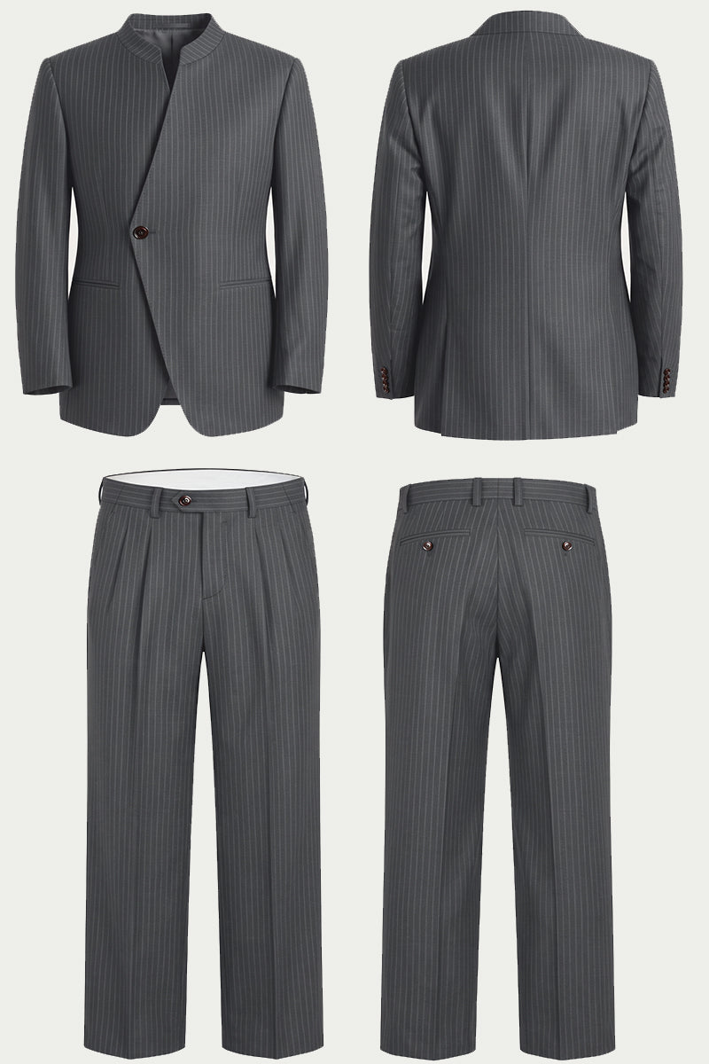 Gray 50% Merino Wool Blazers
