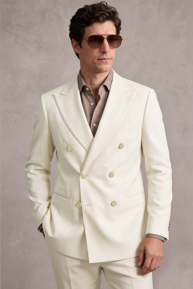 White 50% Merino Wool Blazers