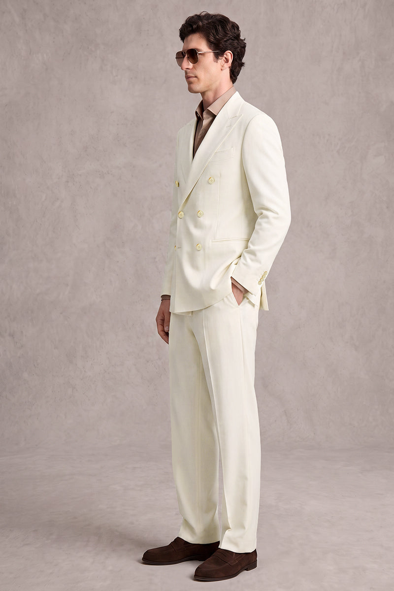 White 50% Merino Wool Blazers