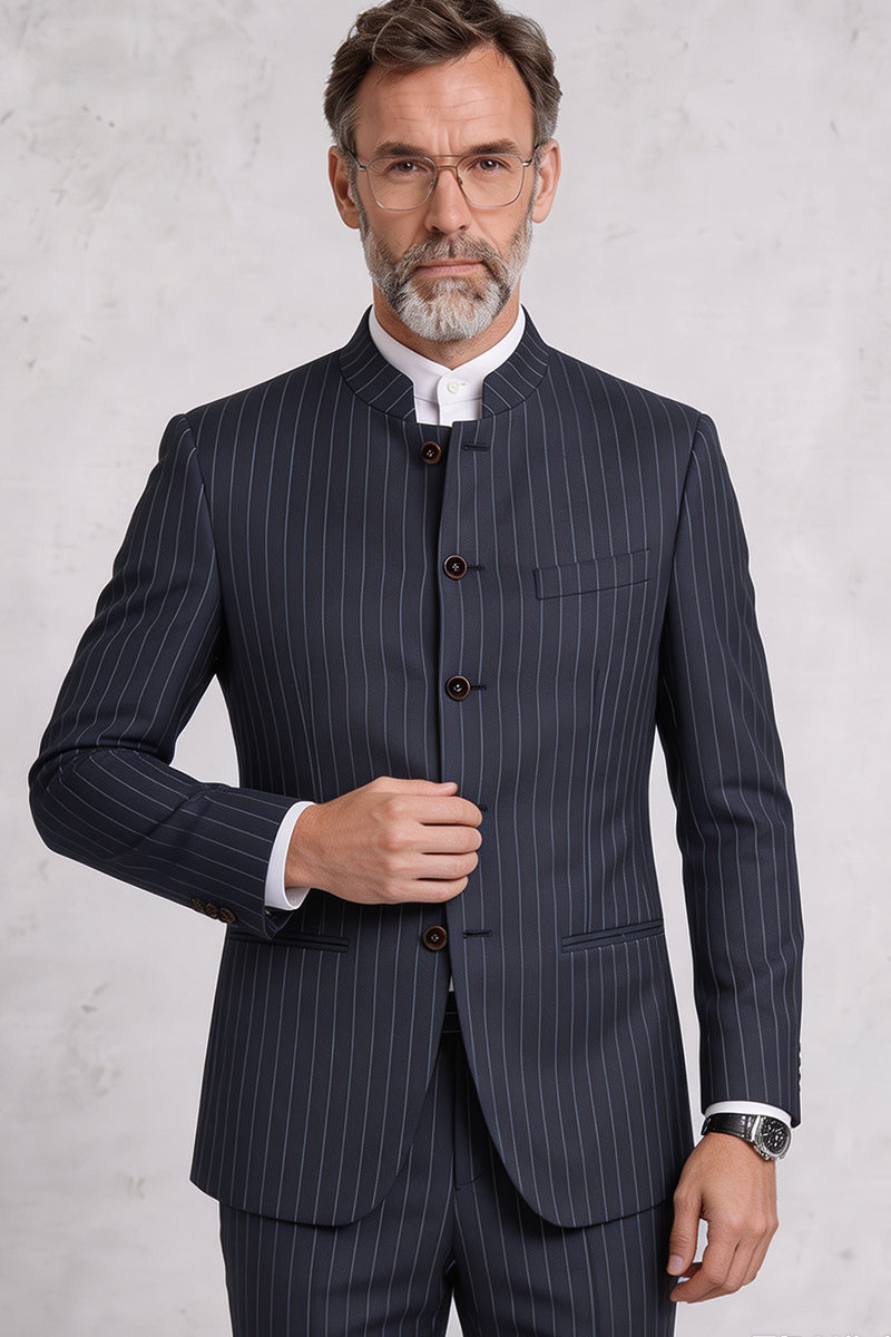 Blue 30% Merino Wool Blazers