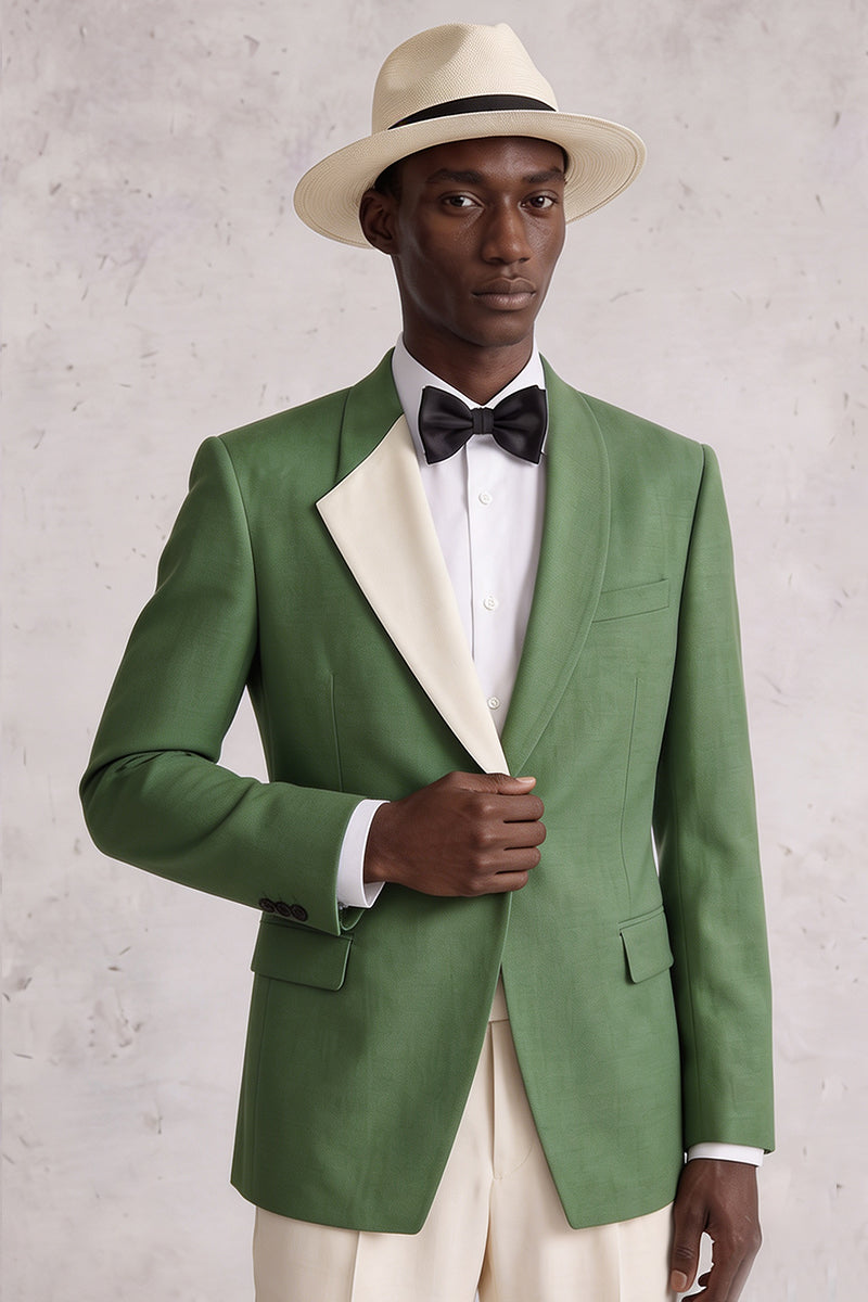Green 50% Merino Wool Blazers