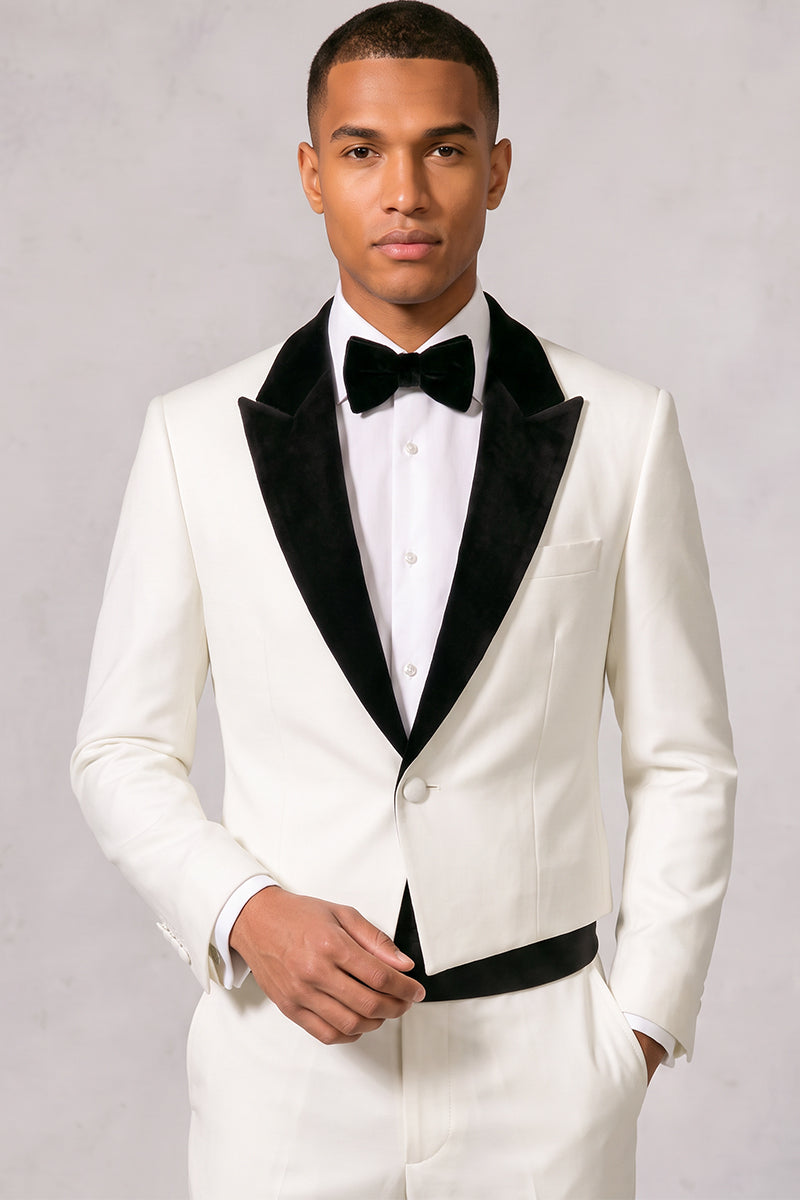 White 50% Merino Wool Blazers