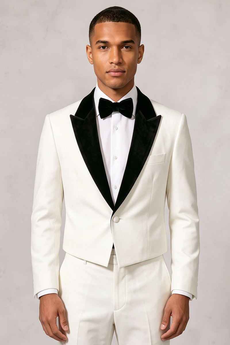White 50% Merino Wool Blazers