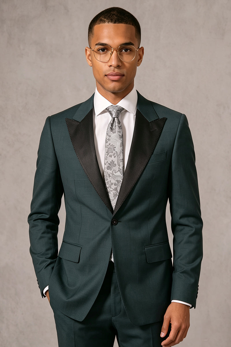 Green 50% Merino Wool Blazers