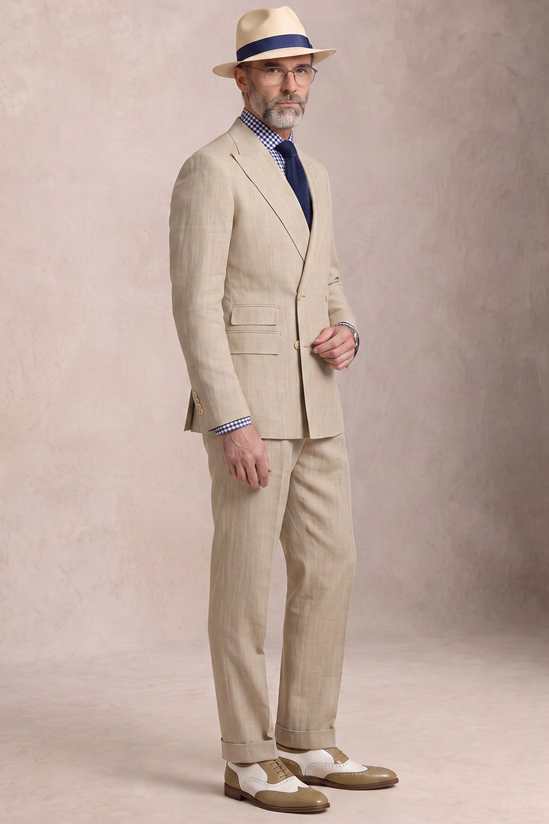 Beige 50% Merino Wool Blazers