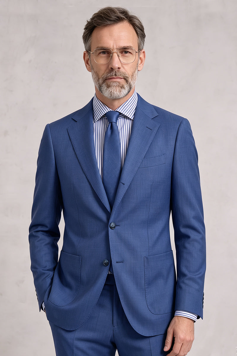 Blue 50% Merino Wool Blazers