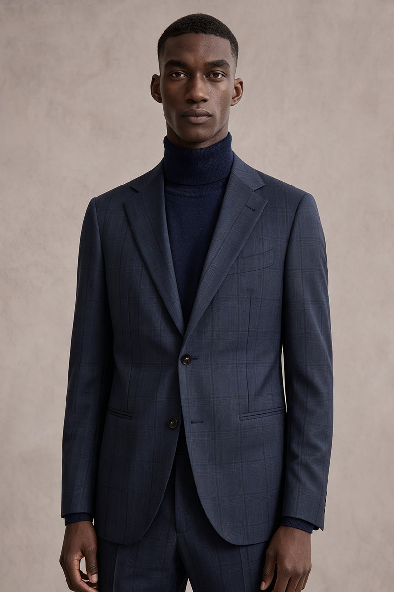 Blue 100% Merino Wool Blazers