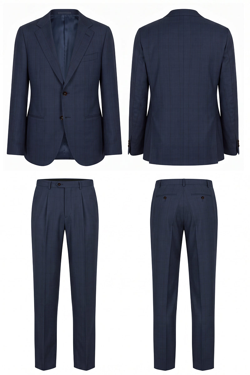 Blue 100% Merino Wool Blazers