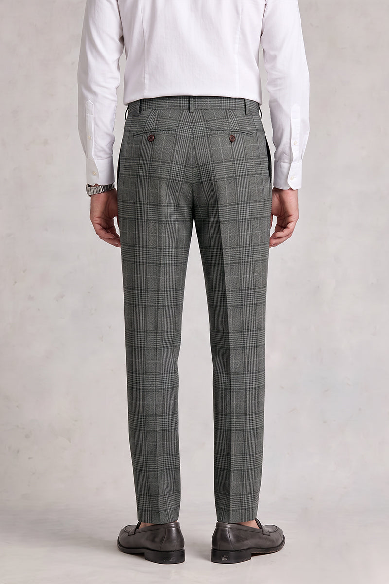 Dark Gray 60% Merino Wool Suit Trousers