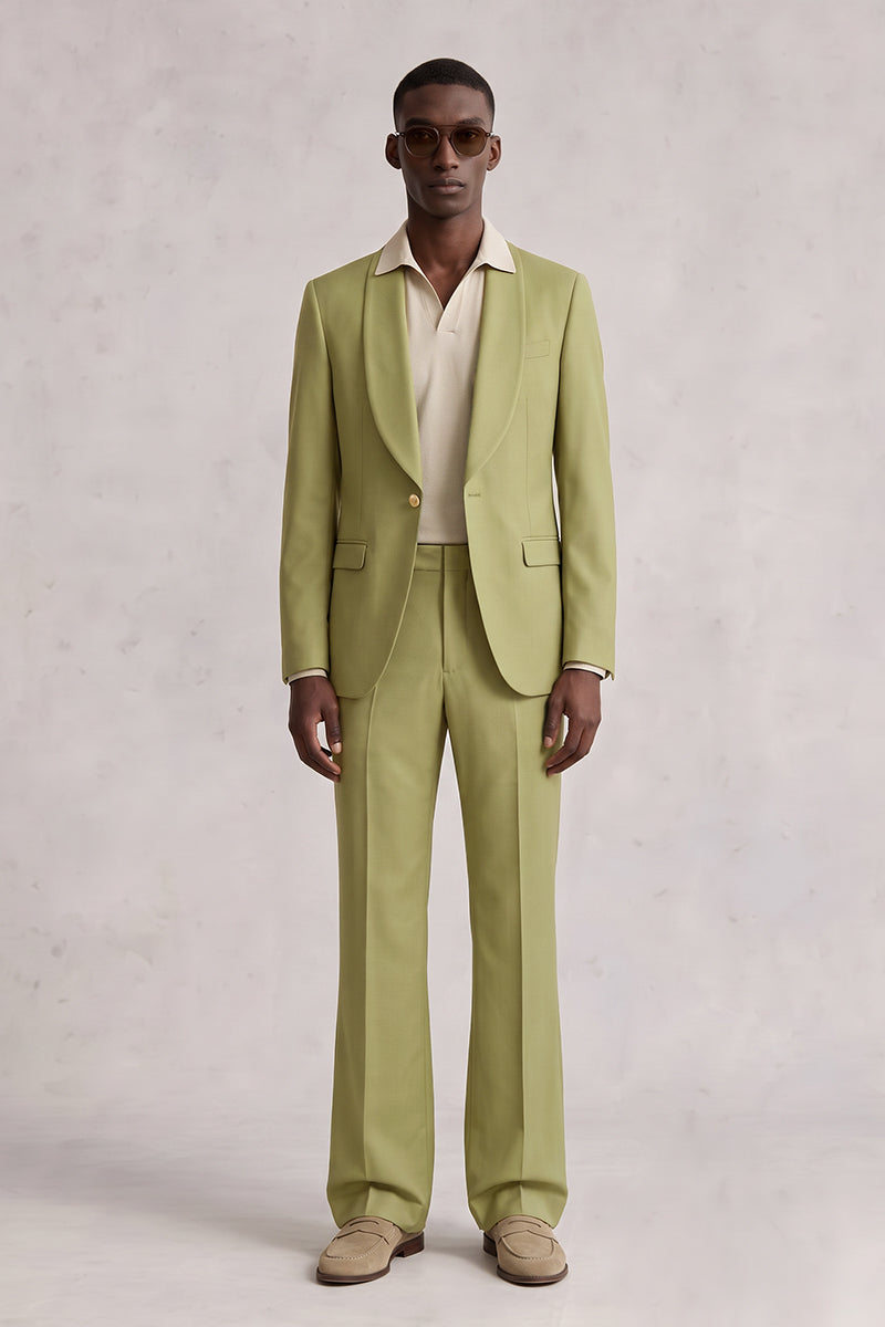 Green 50% Merino Woo Suits