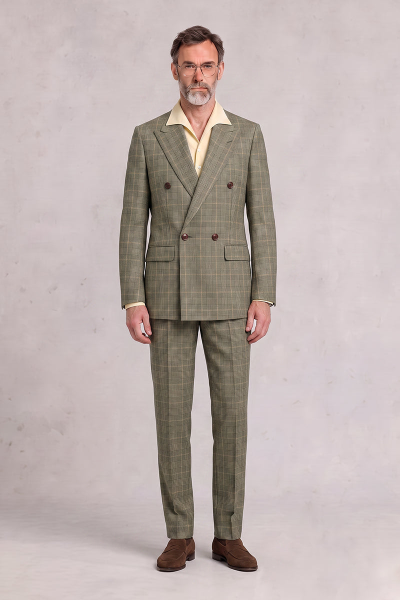 Yellow Green 100% Merino Woo Suits