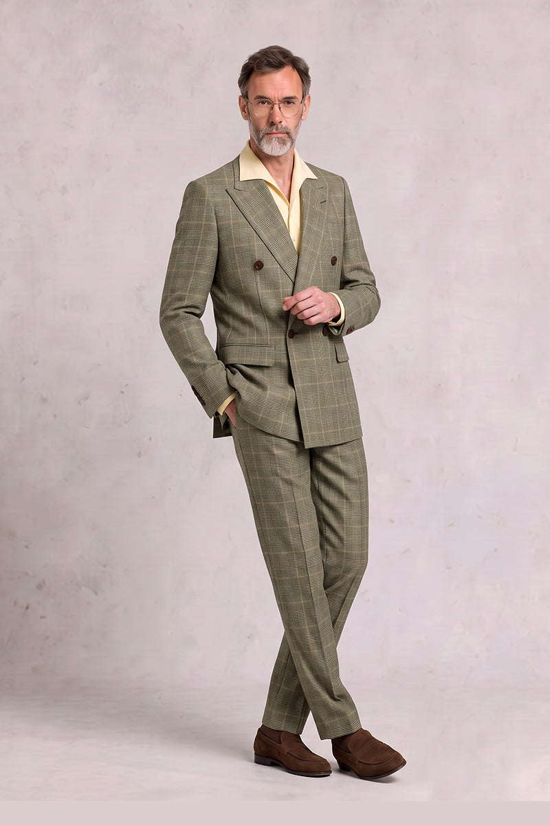 Yellow Green 100% Merino Woo Suits
