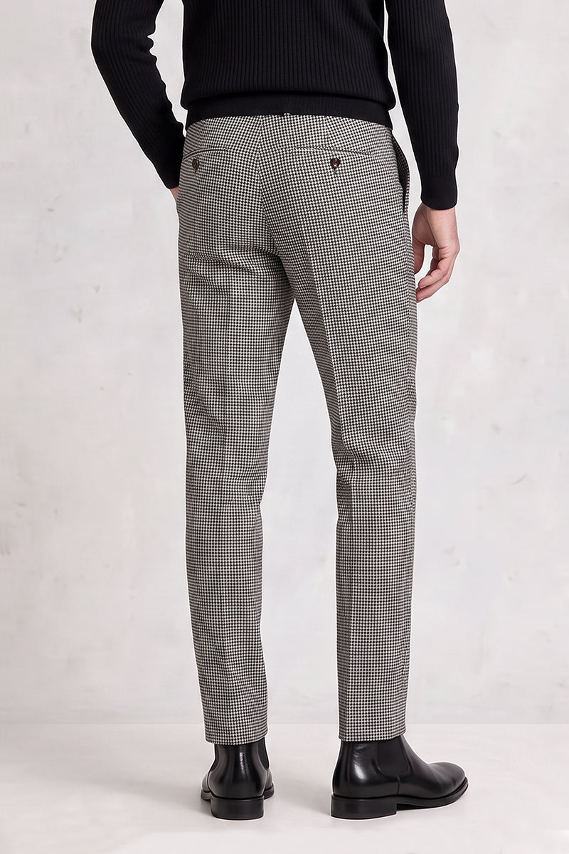 Black 100% Merino Wool Suit Trousers