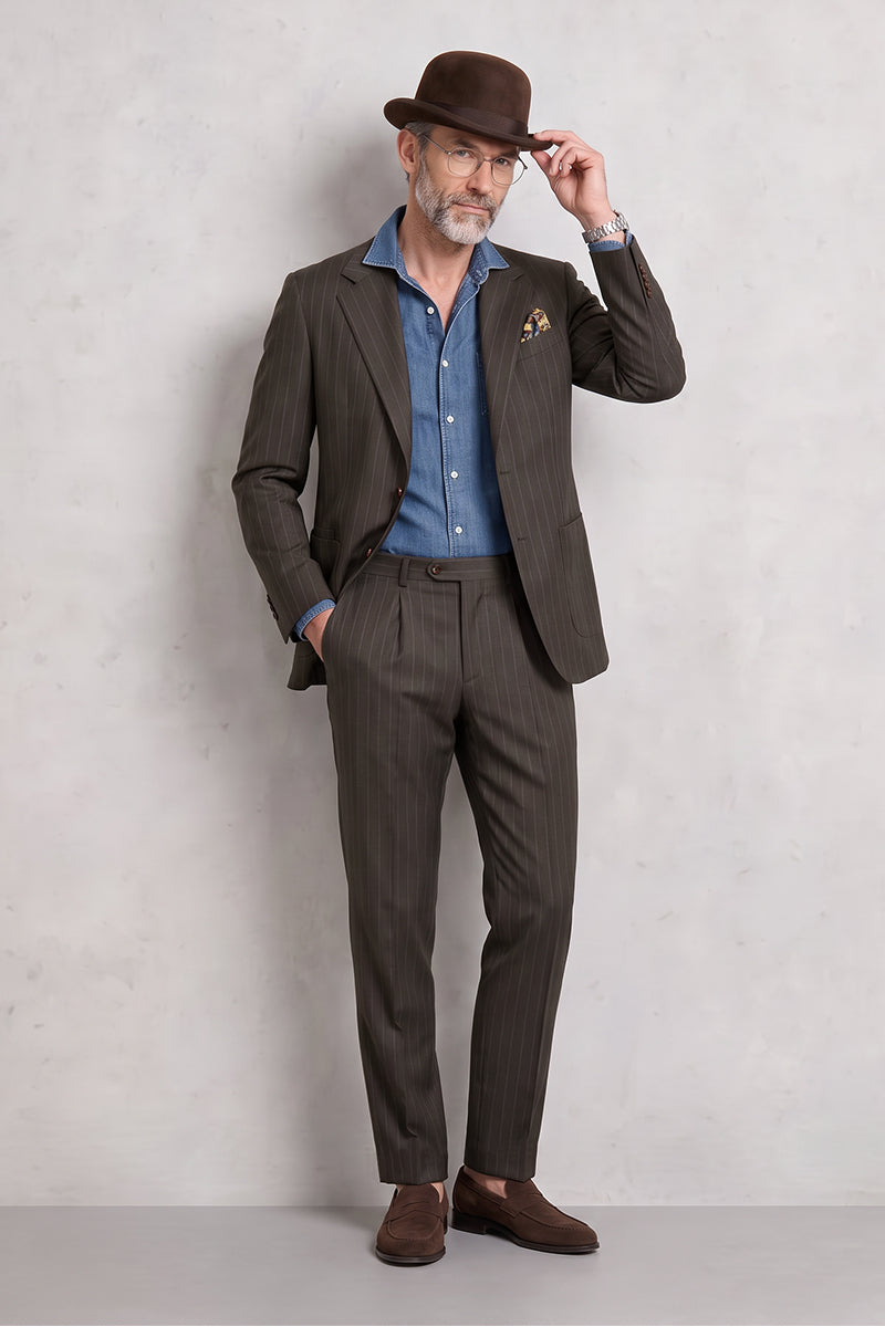 Brown 50% Merino Wool Suits