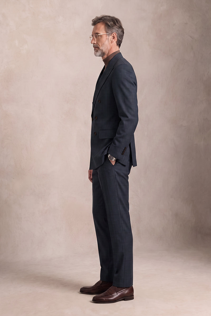 Navy Blue 100% Merino Wool Suits