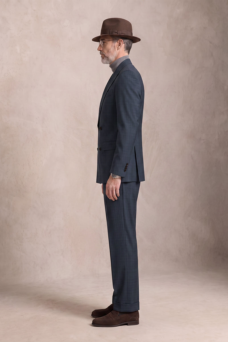 Navy Blue 100% Merino Wool Suits