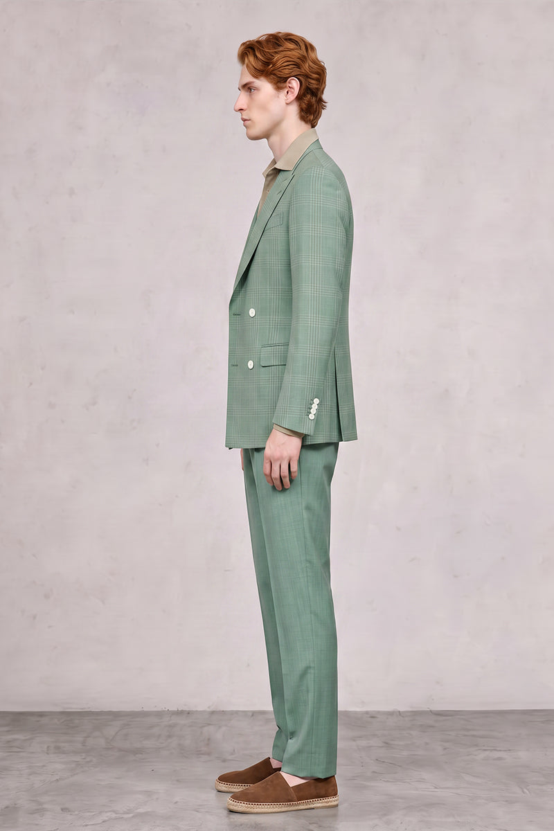 Green 50% Merino Wool Suits