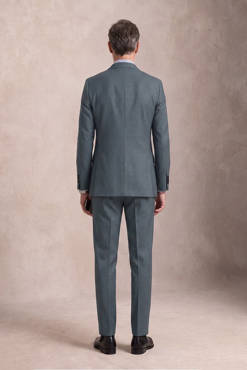 Blue Gray 100% Merino Wool Suits