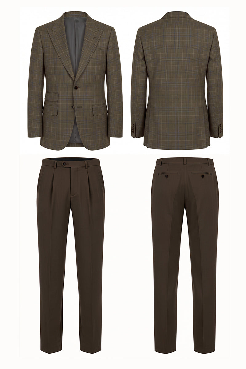 Brown 50% Merino Wool Suits