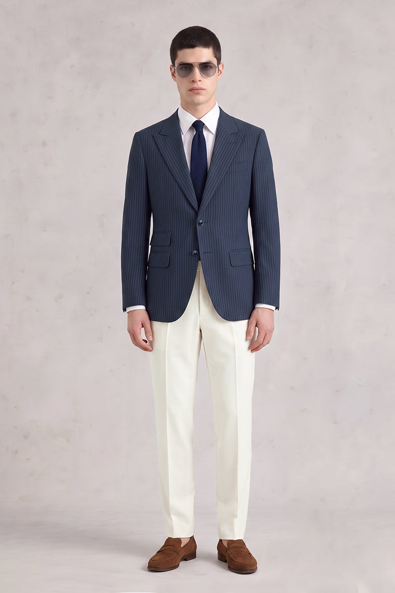 Navy Blue 50% Merino Wool Suits