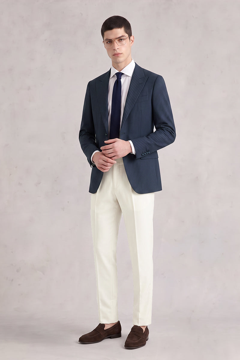 Navy Blue 50% Merino Wool Suits
