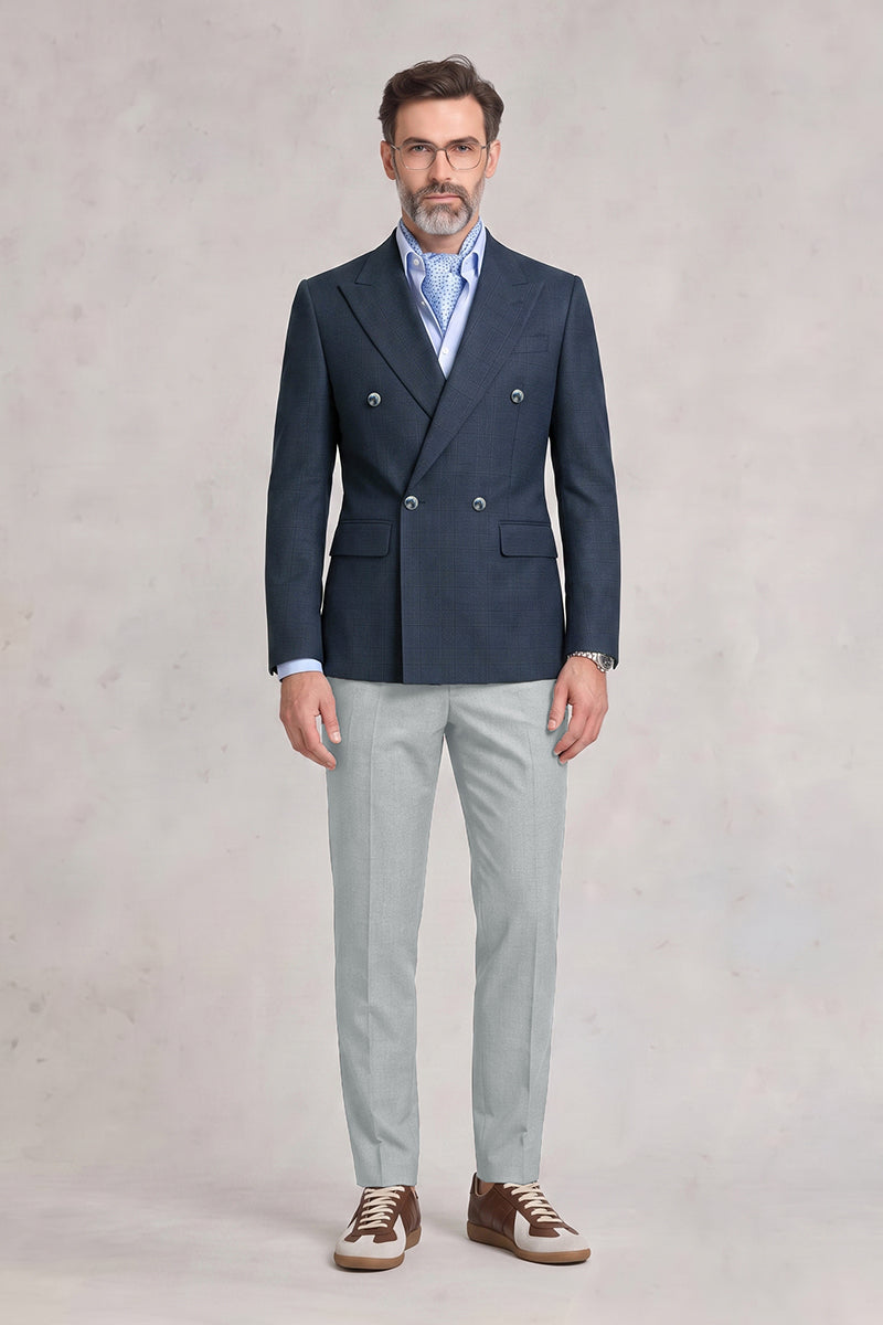 Navy Blue 50% Merino Wool Suits