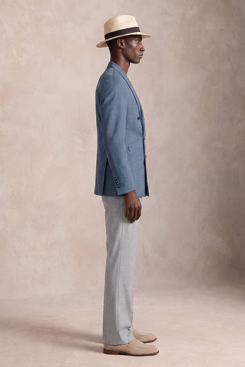 Blue Gray 50% Merino Wool Suits