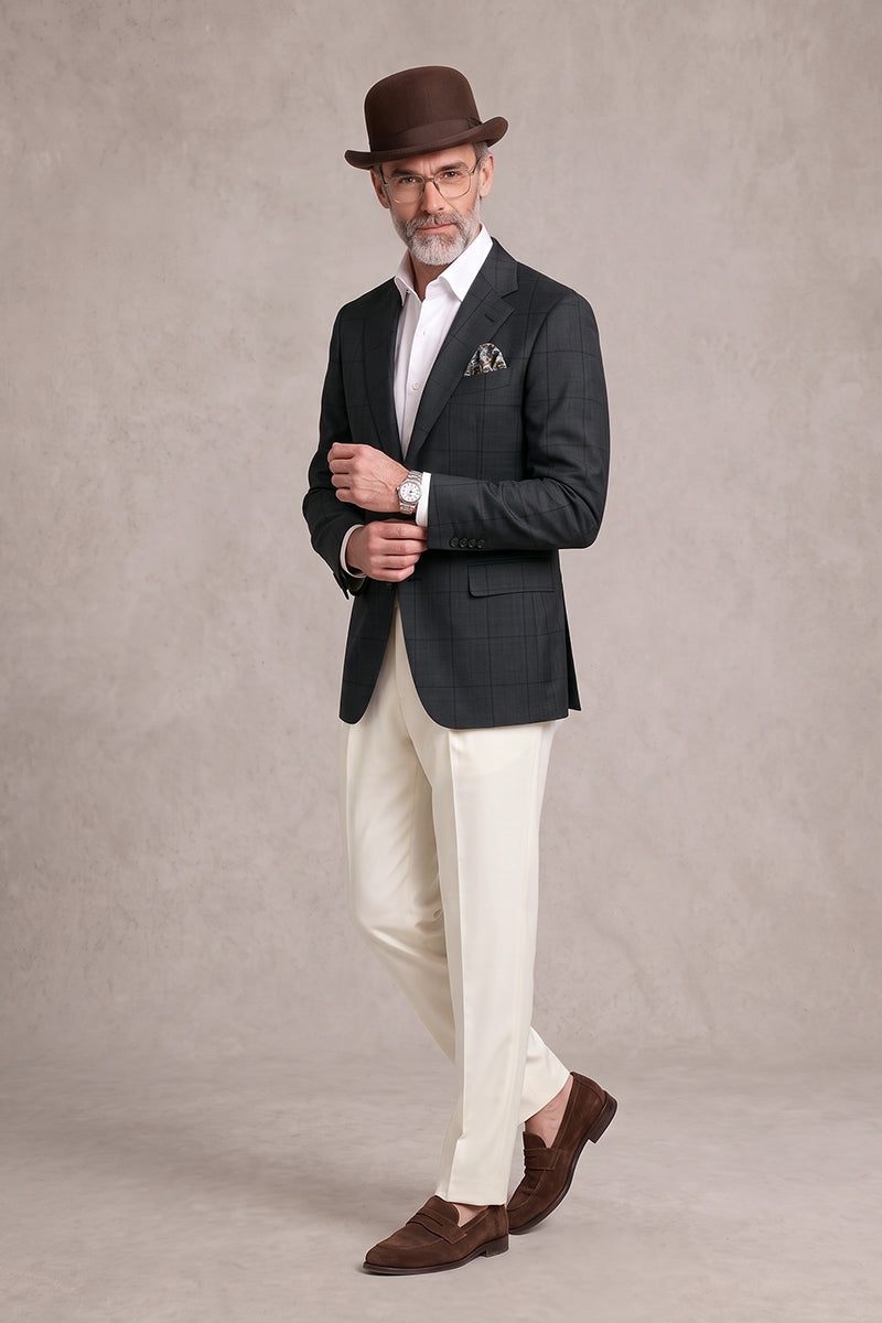 Black 50% Merino Wool Suits