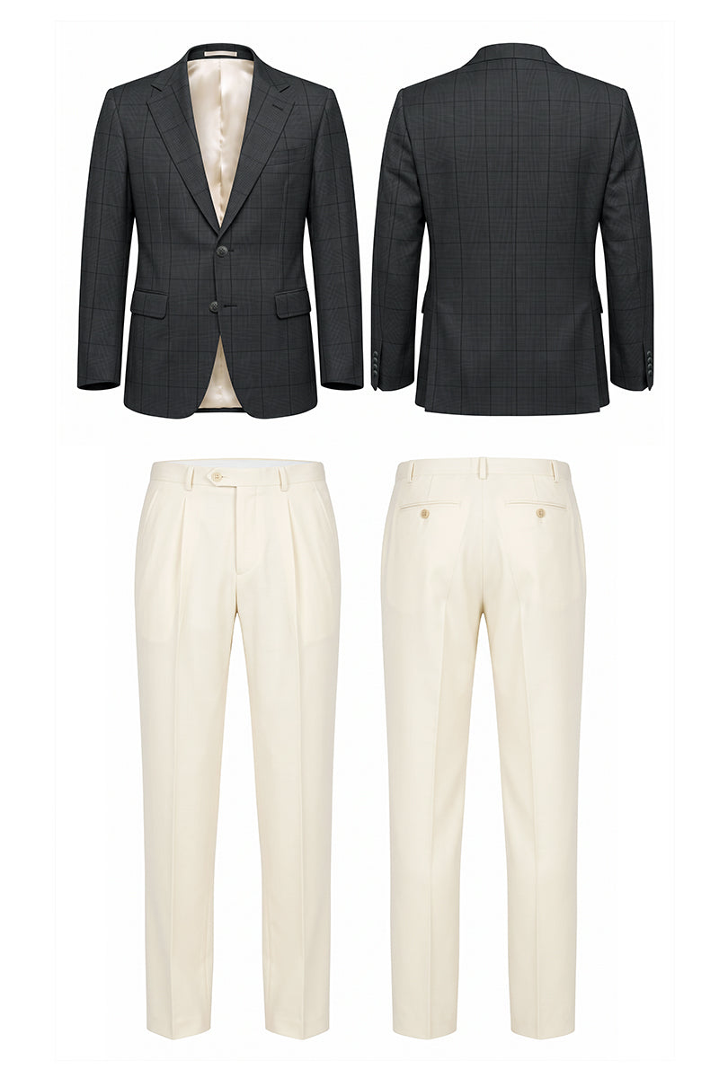 Black 50% Merino Wool Suits