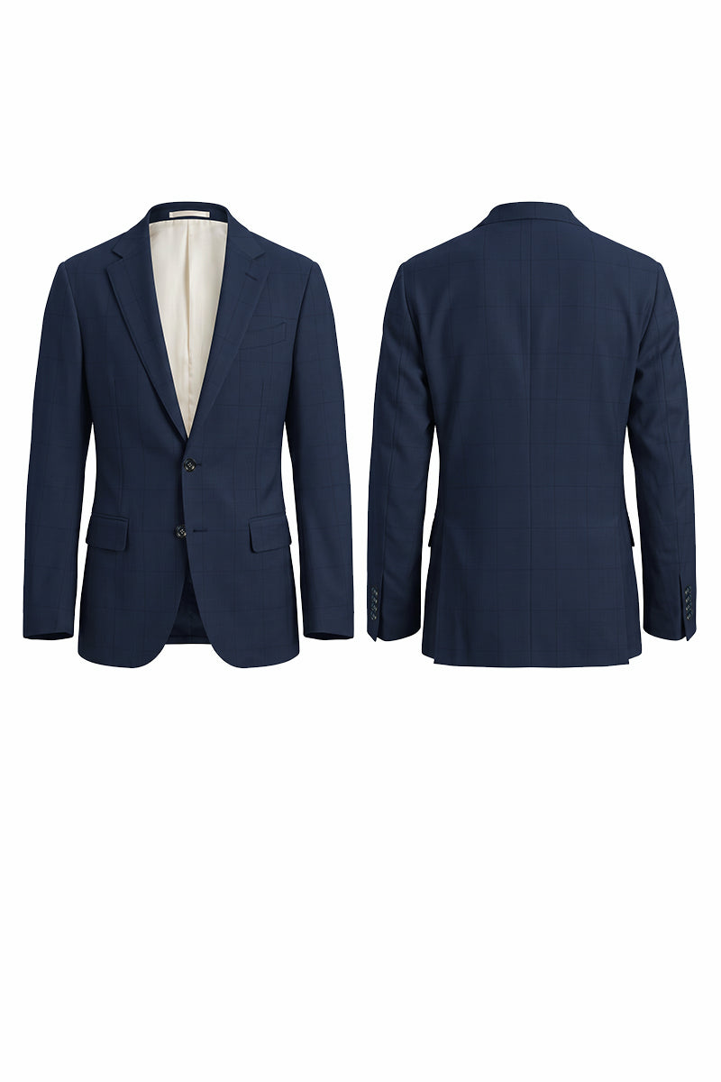 Navy Blue 50% Merino Wool Suits