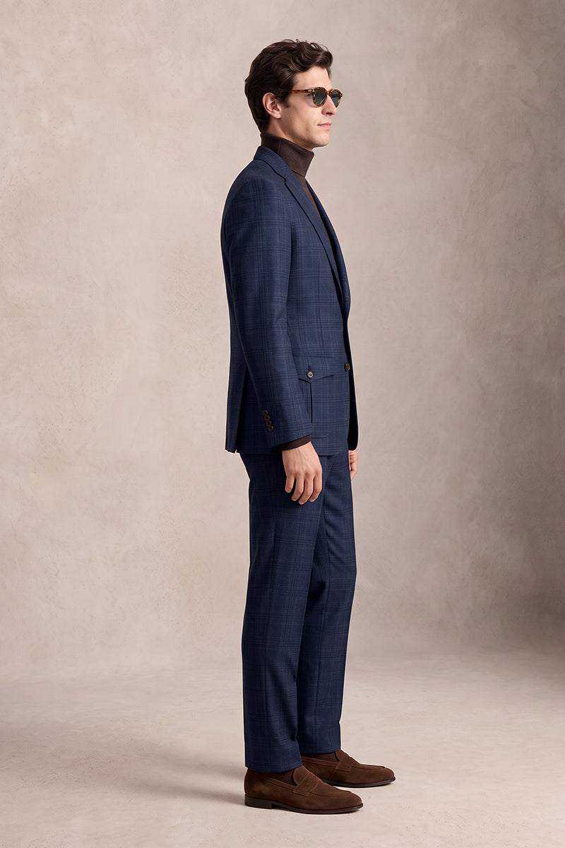 Navy Blue 50% Merino Wool Suits
