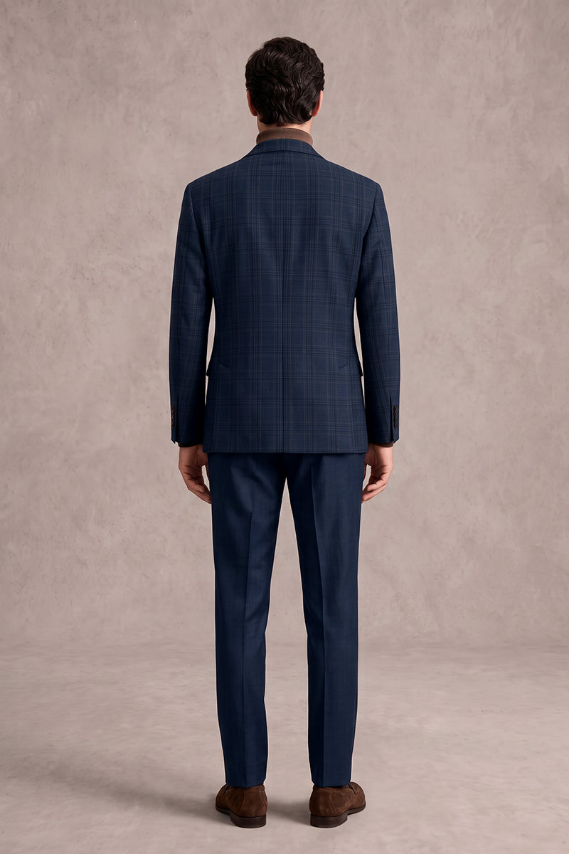 Navy Blue 50% Merino Wool Suits