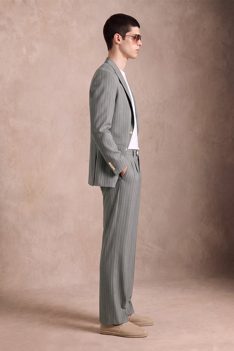 Gray 100% Merino Woo Blazers