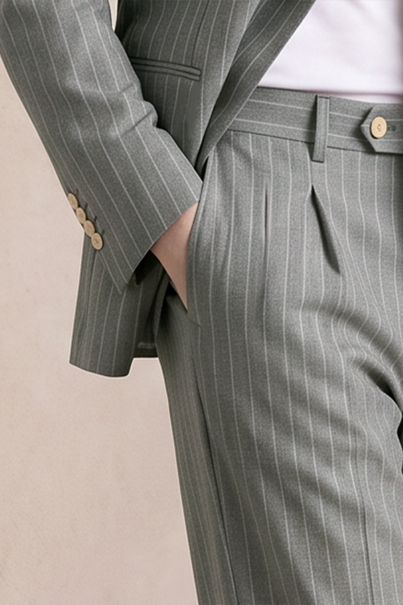 Gray 100% Merino Woo Blazers