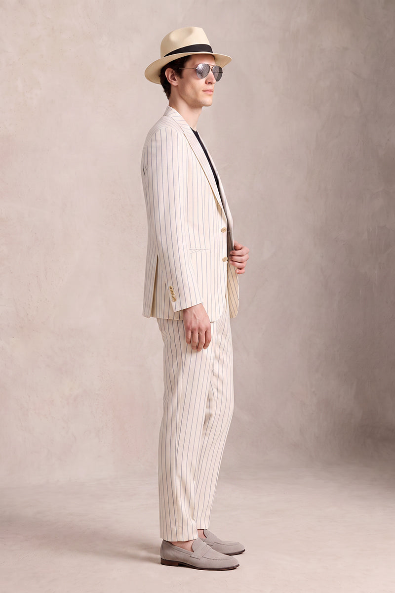 Beige 50%% Merino Wool Suits
