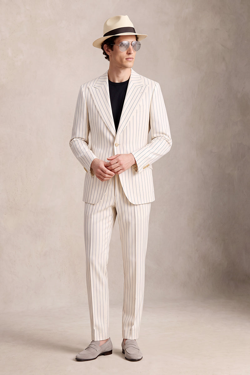 Beige 50%% Merino Wool Suits