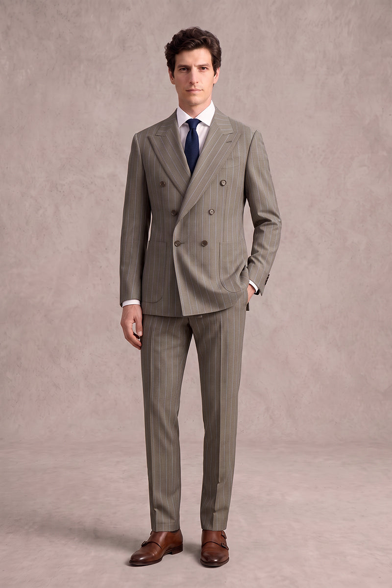 Brown 50%% Merino Wool Suits