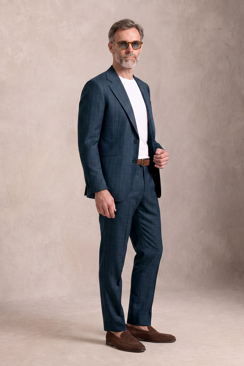 Navy Blue 50% Merino Wool Suits