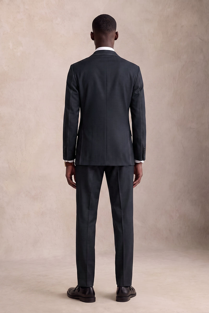 Navy Blue 50% Merino Wool Suits