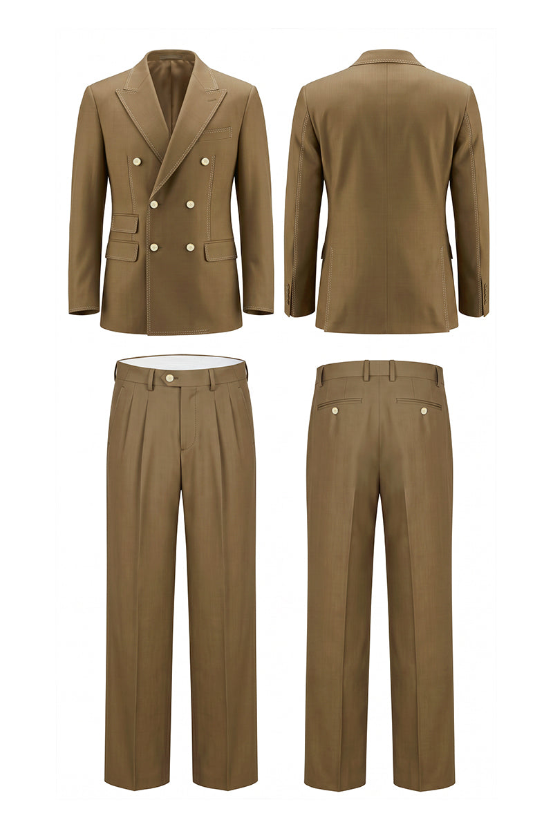Brown 50% Merino Wool Suits
