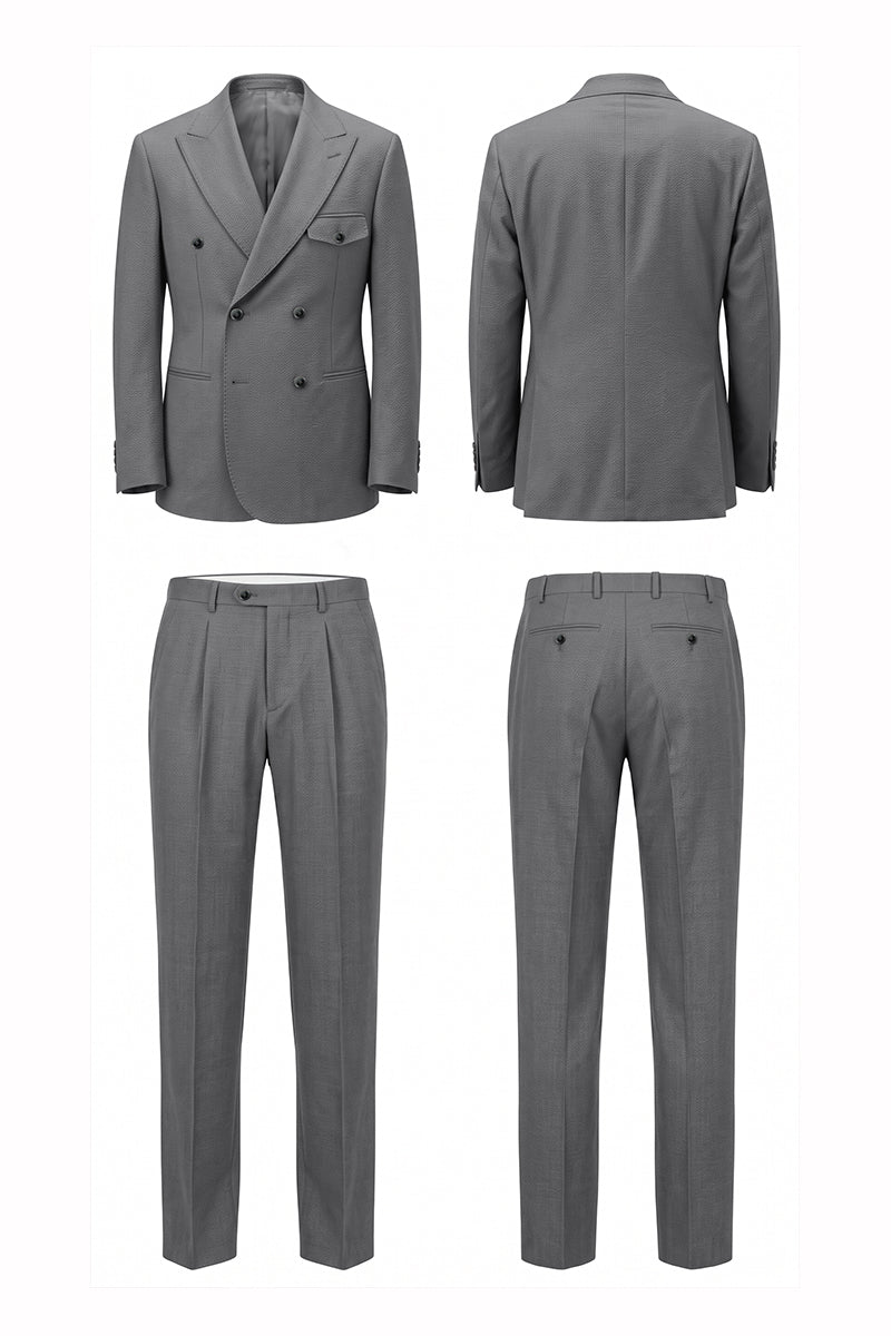 Gray 50% Merino Wool Suits