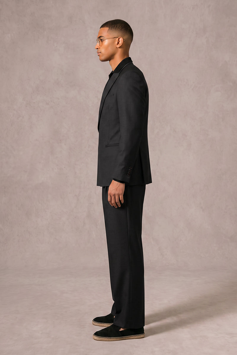 Black 50% Merino Wool Suits