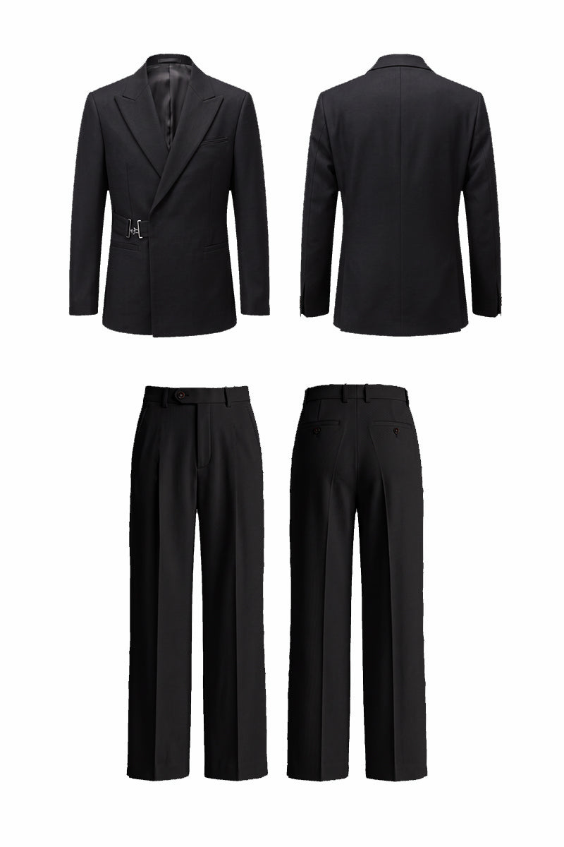 Black 50% Merino Wool Suits