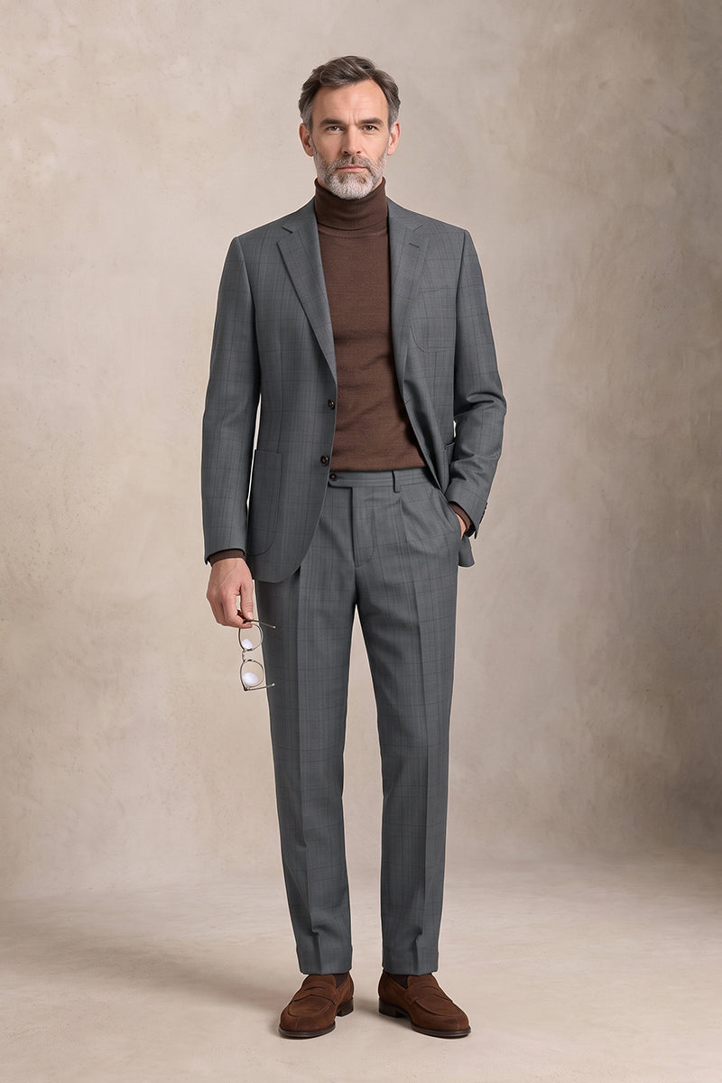 Gray 50% Merino Wool Suits