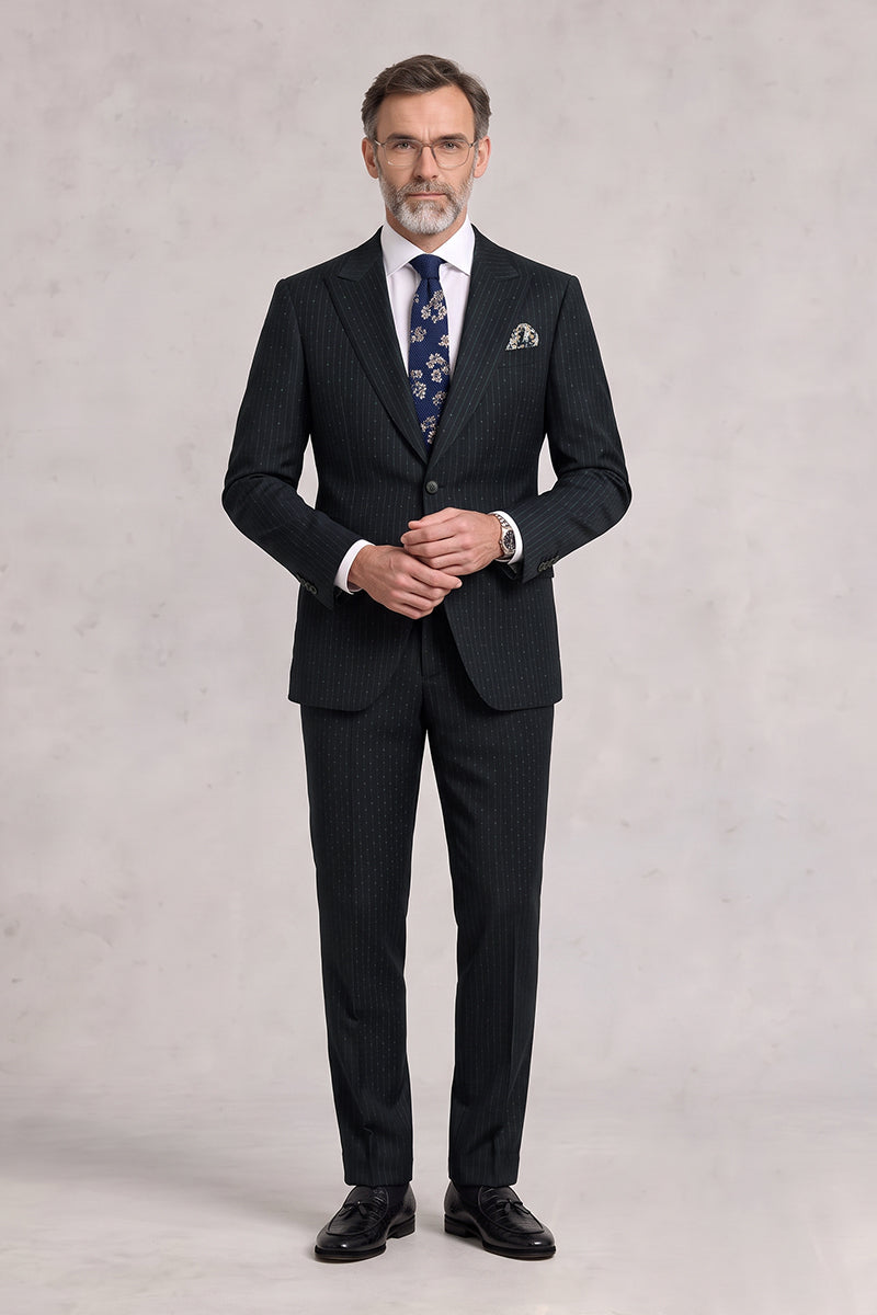 Black 50% Merino Wool Suits
