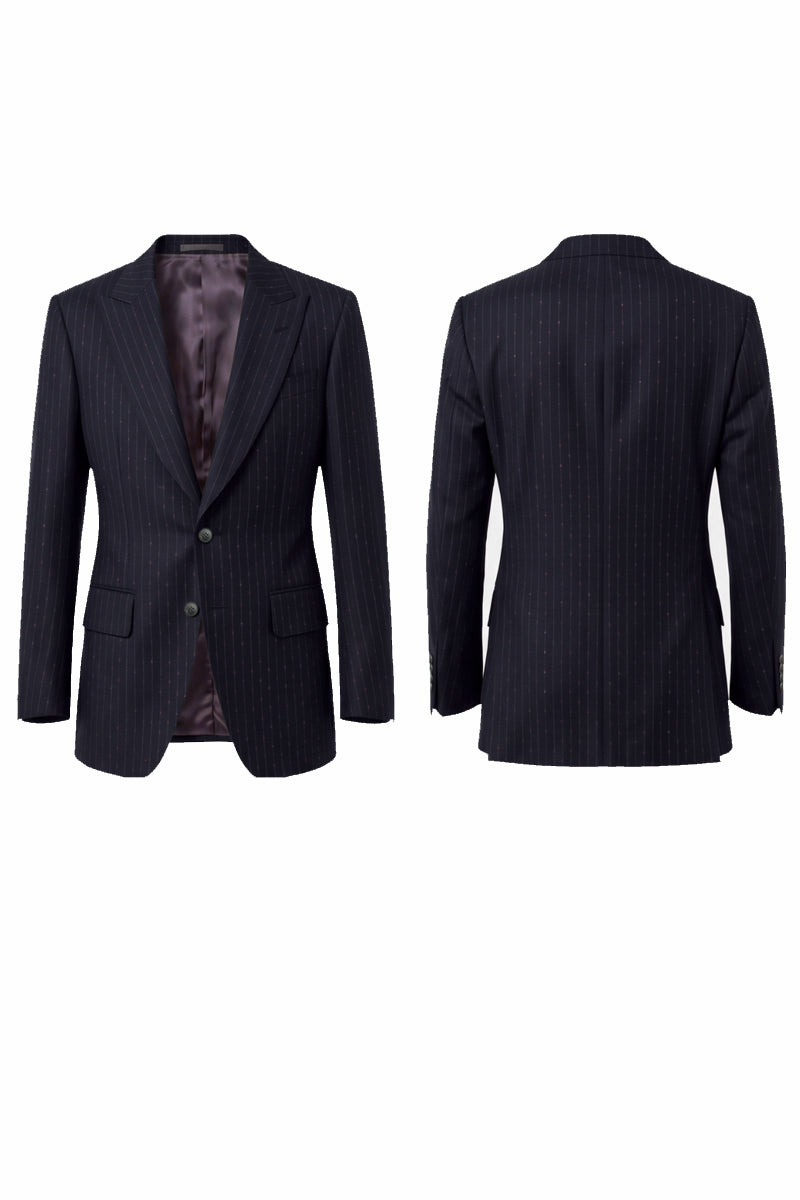 Navy Blue 50% Merino Wool Blazers