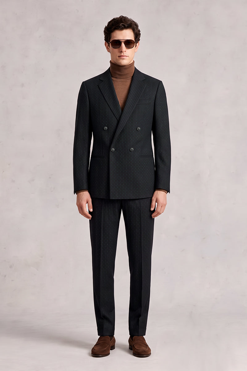 Black 50% Merino Wool Suits