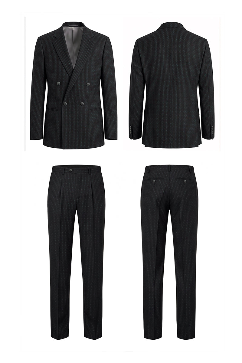 Black 50% Merino Wool Suits