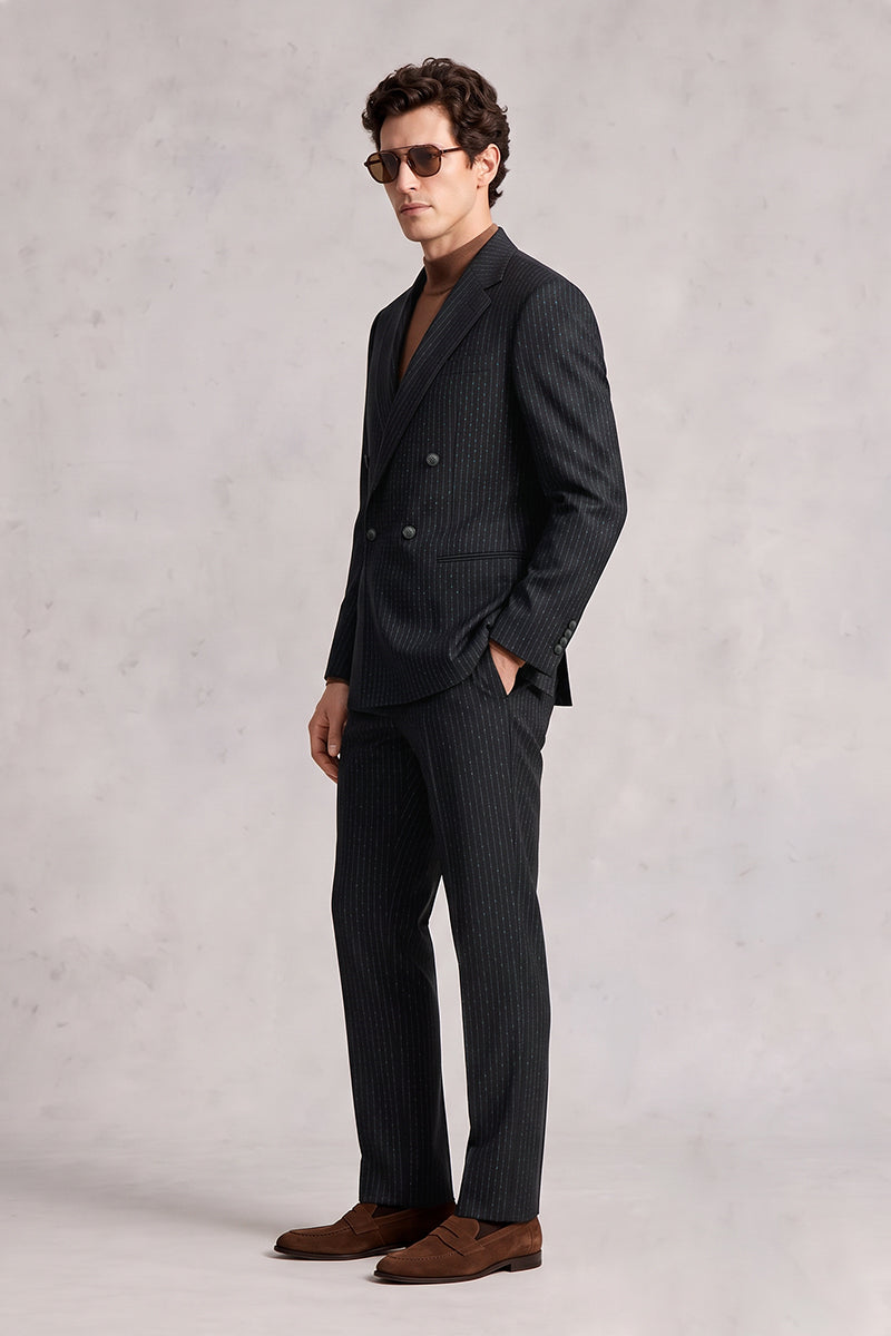 Black 50% Merino Wool Blazers